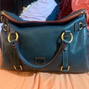 Dooney & Bourke large Florentine DENIM satchel EUC